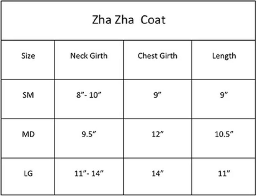 Zha Zha Dog Coat