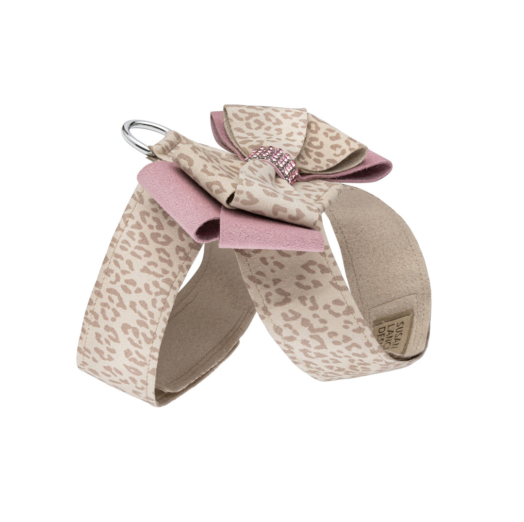 Baby Cheetah & Rosewood Double Nouveau Bow Tinkie Harness