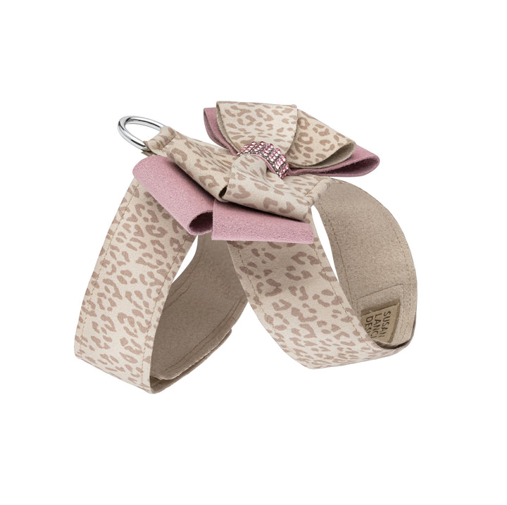 Baby Cheetah & Rosewood Double Nouveau Bow Tinkie Harness