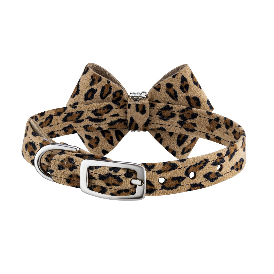 Cheetah Pearl Giltmore Nouveau Bow 1/2" Collar
