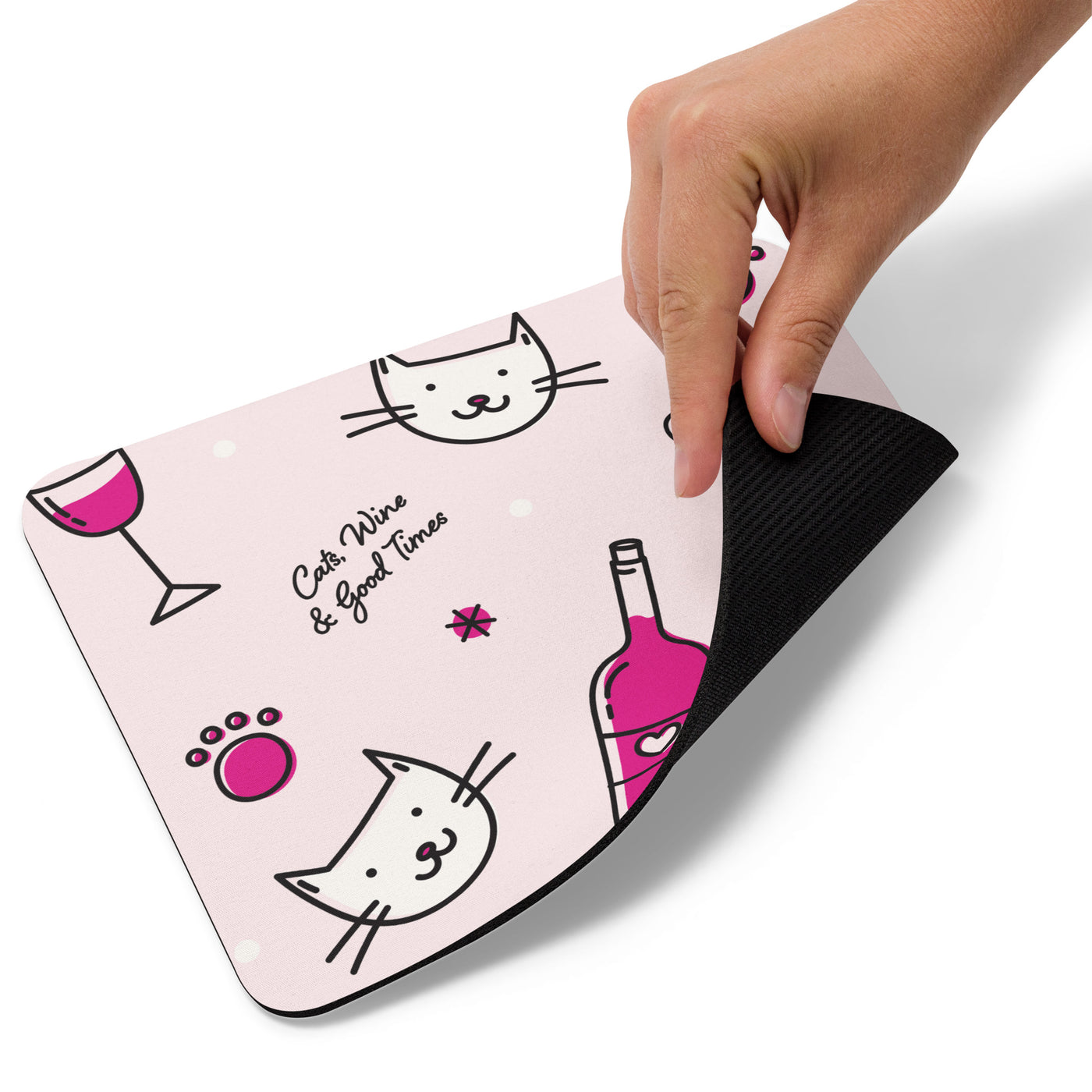 Cats & Wine Mouse pad