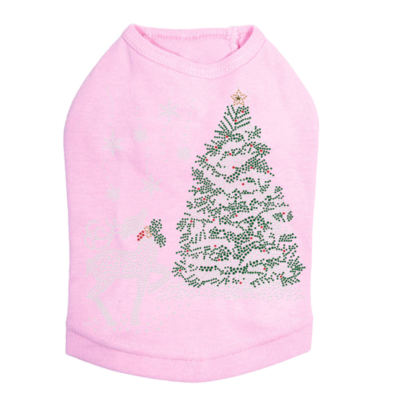 Christmas Tree with Reindeer - Dog Tank-Choose Color