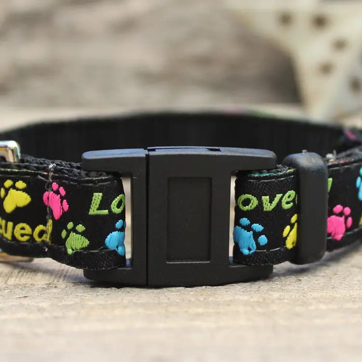 Rescue Me Wide Breakaway Cat Collar for Large Cats