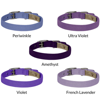 Ultrasuede Cat Collar (5 Colors) Violets