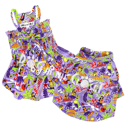 Purple Aloha Dog Shirt