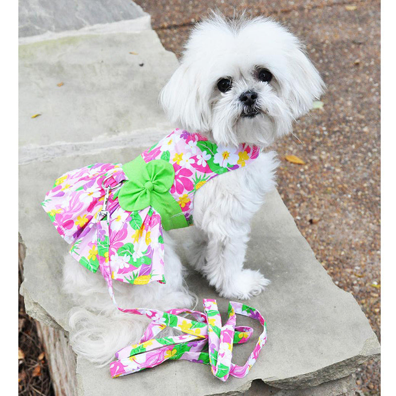 Pink Hawaiian Floral Dog Dress