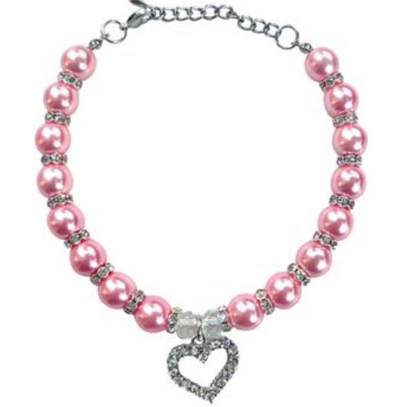 Love You My Dear Pearl, Necklace with Heart Charm