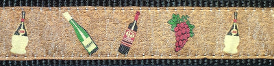 Wine and Cork Dog Collar