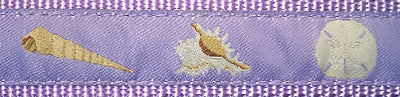 Lilac Seashells Dog Collar