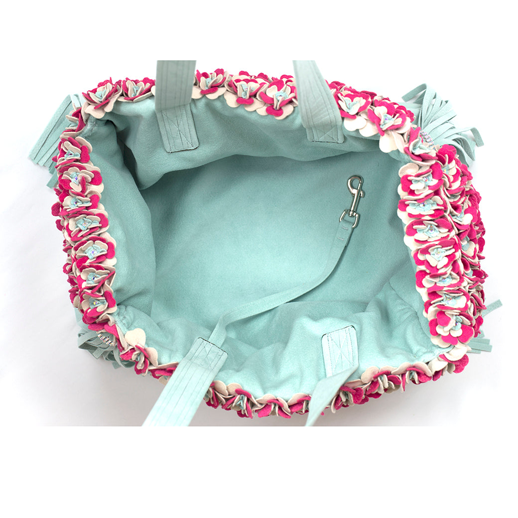 Luxury Pet Purse  Carrier Blossom Mint