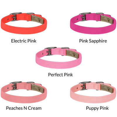 Ultrasuede Cat Collar (5 Colors) Pinks