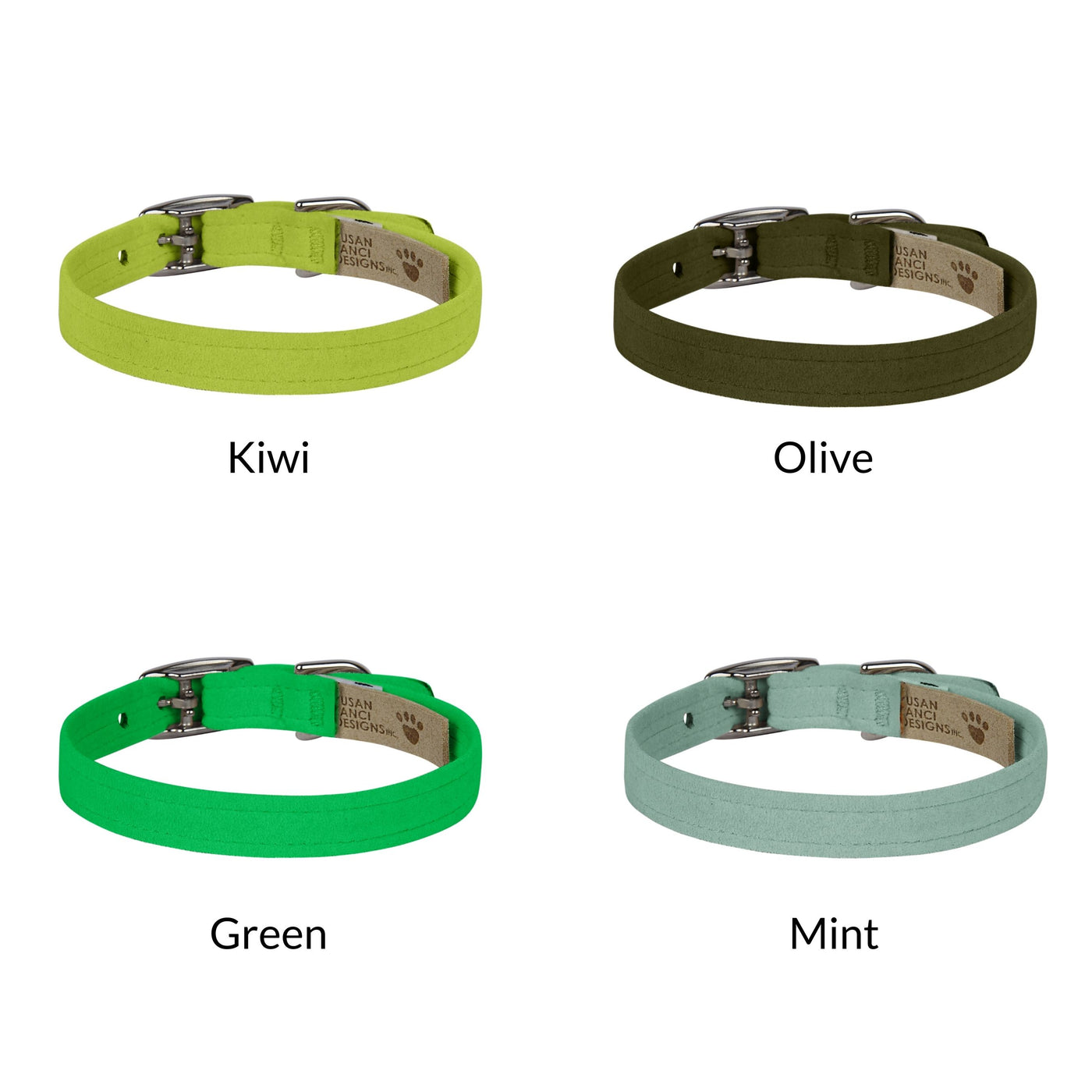 Ultrasuede Cat Collar (4 Colors) Greens