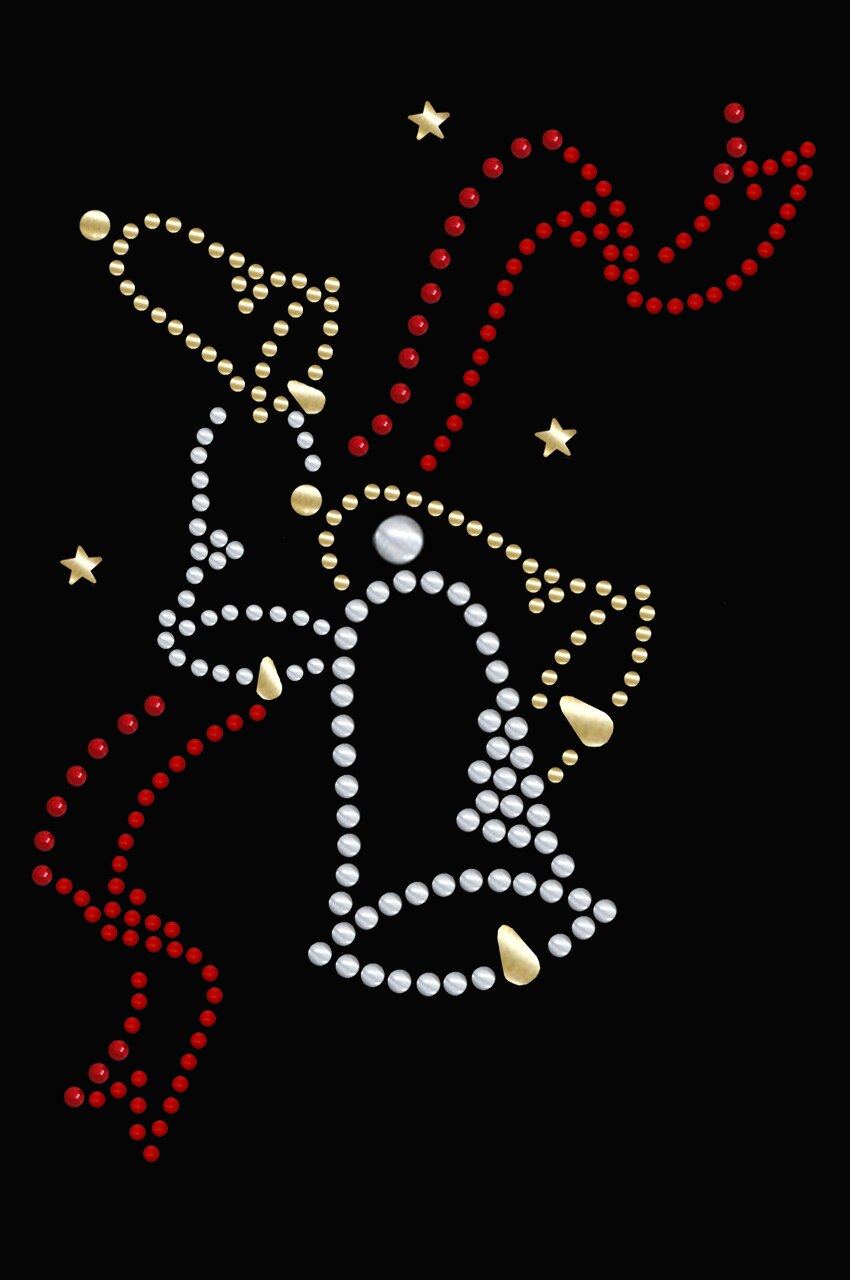 Nailhead Christmas Bells- Red, Silver, Gold