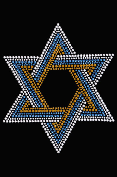 Star Of David (Blue, Silver, Gold)