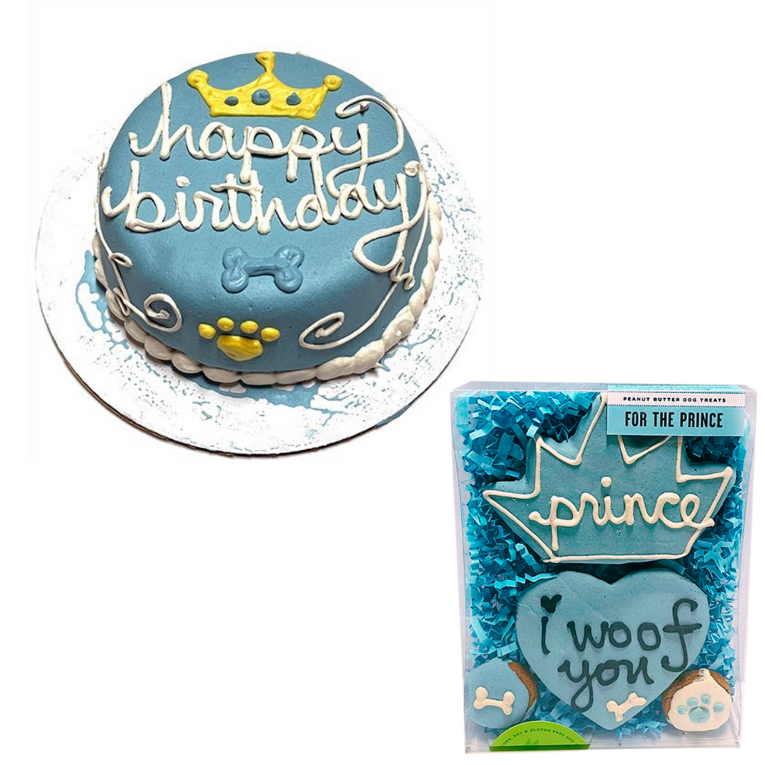 Prince Birthday Cake + Party Box