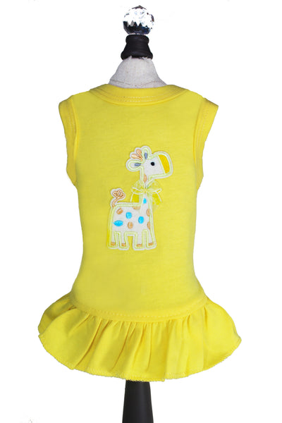 Yellow Baby Safari Dog Dress at Chloe Cole Pet Couture