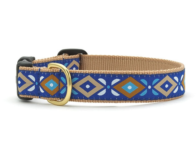 Aztec Blue Dog Collar
