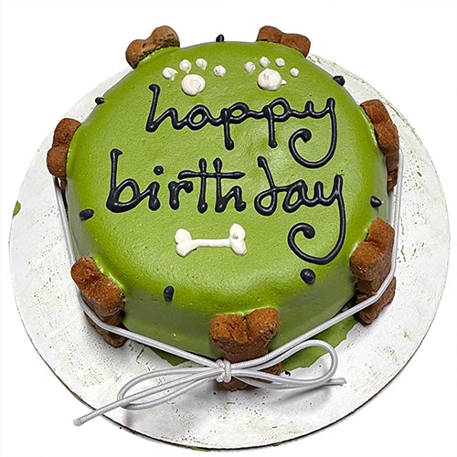 Classic Dog Cake - Green Personalized