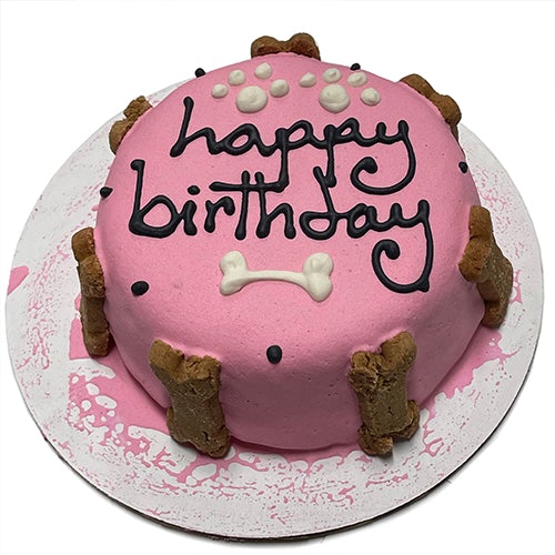 Classic Dog Cake - Pink Personalized