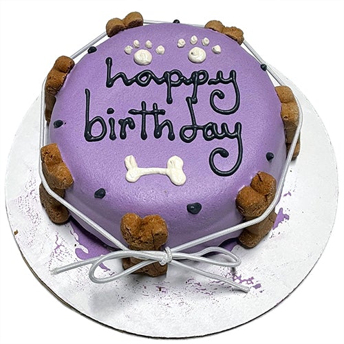Classic Dog Cake - Purple Personalized