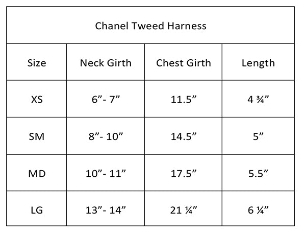 Chantel Tweed Dog Harness (Choose Color)