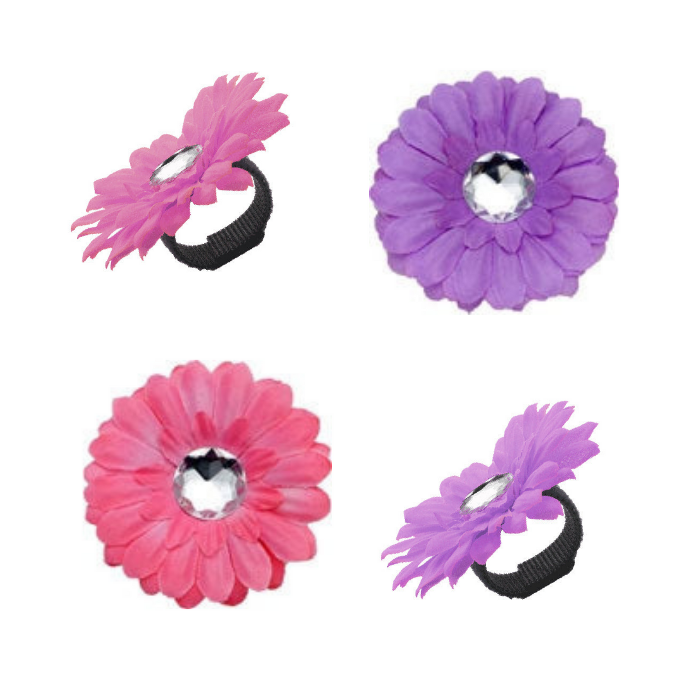Lilac and Pink Daisy Collar Buds (Set of 2)