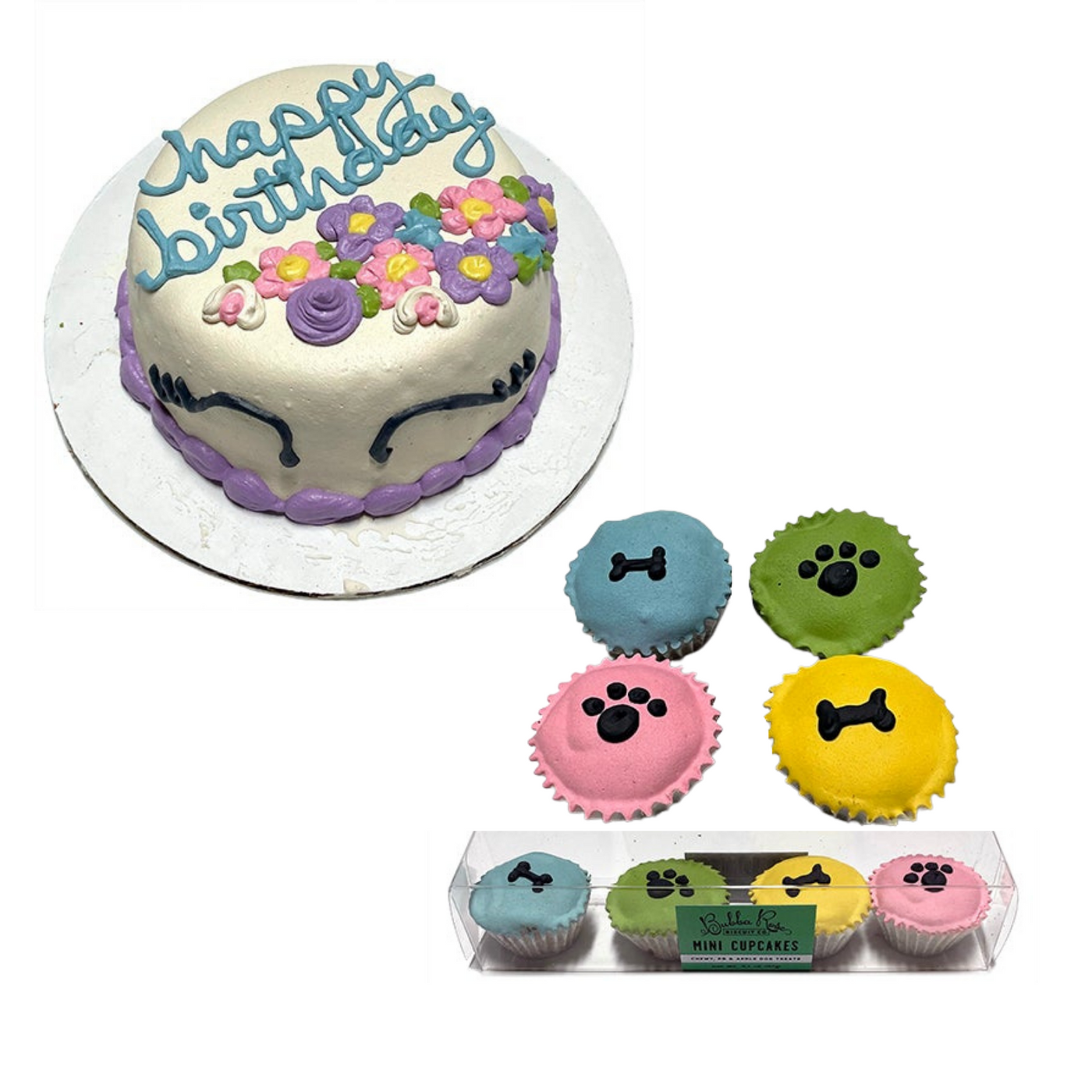 Unicorn Party Dog Cake and Mini Cupcake Box
