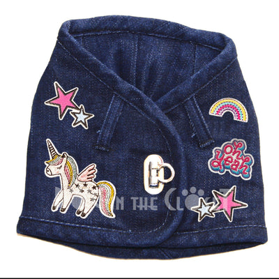 Oh Yeah Unicorns Denim Harness Vest for Dogs (3 Styles/Colors)