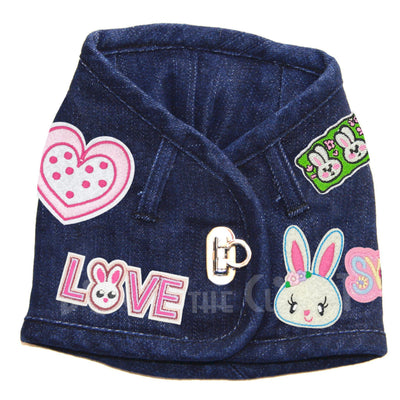 Easter Bunnies Denim Harness Vest for Dogs (3 Styles/Colors)