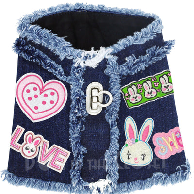 Easter Bunnies Denim Harness Vest for Dogs (3 Styles/Colors)