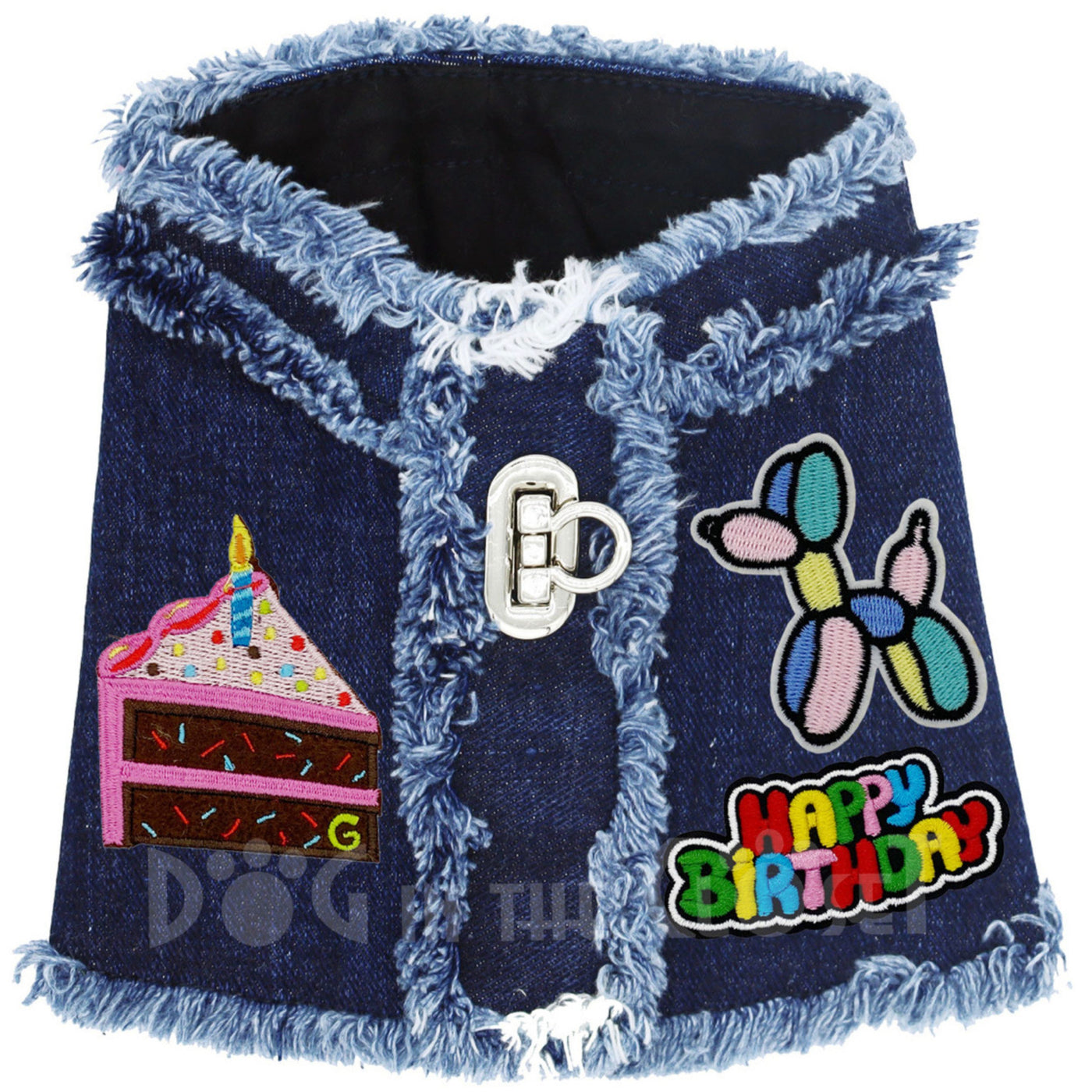 Happy Birthday Denim Harness Vest for Dogs (3 Styles/Colors)