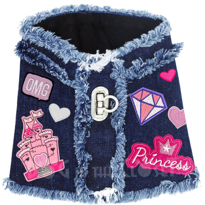 Princess Denim Harness Vest for Dogs (3 Styles/Colors)