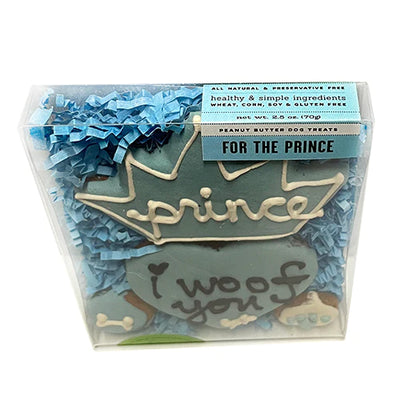 Prince Birthday Dog Cake + Party Box