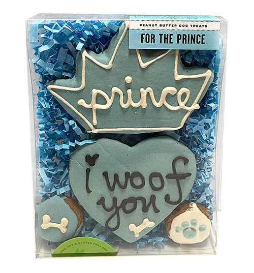 Prince Birthday Dog Cake + Party Box