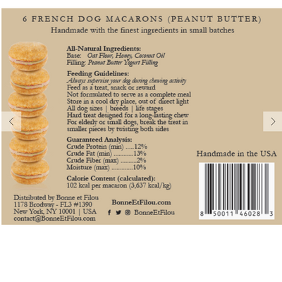 Peanut Butter Macaron Box of 6 (Sale)