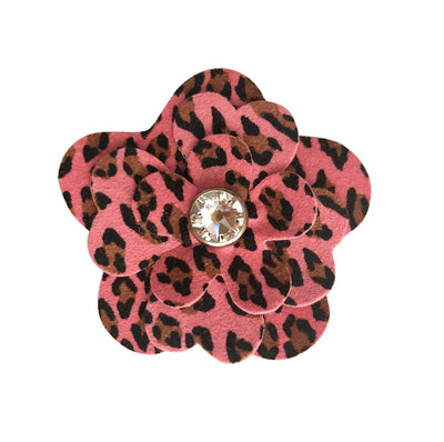 Pink Leopard Garden Flower Collar Sliders