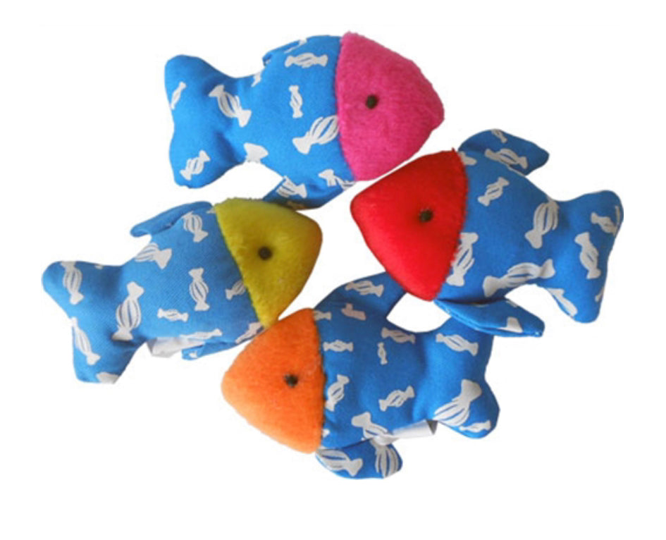 Three Fish Catnip Toys - Assorted Colors