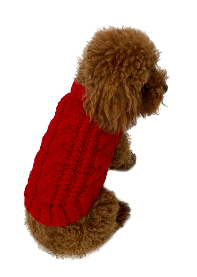 Irish Knit Sweater Red