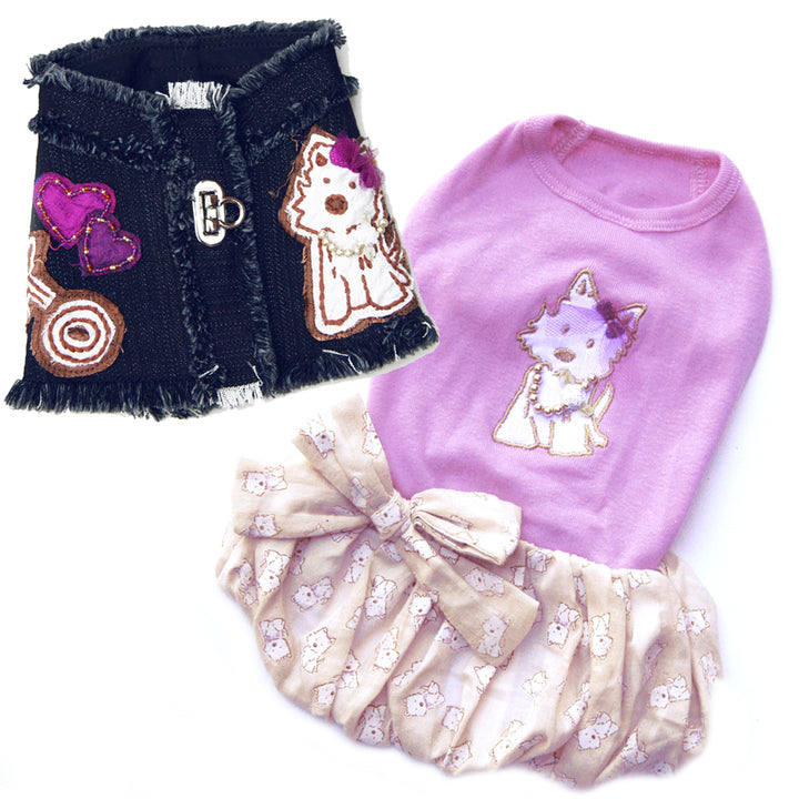 Hugs and Kisses Puppy Bubble Dog Dress