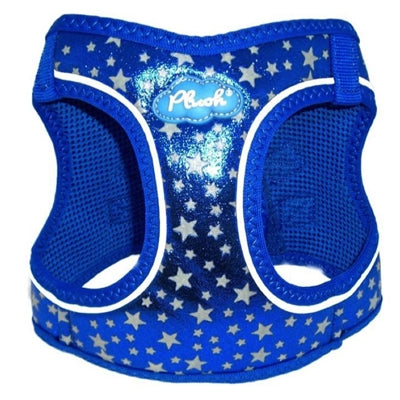 Navy Plush Step In Vest Glitter Glow Harness