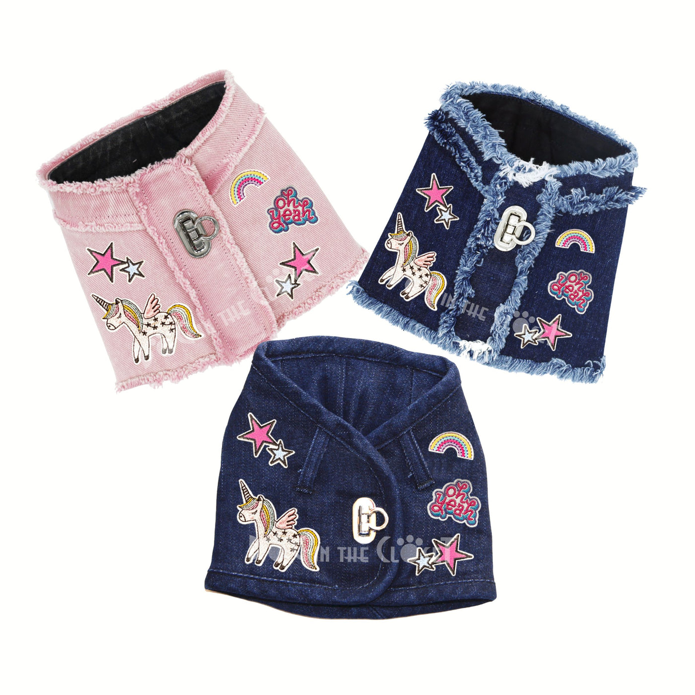 Oh Yeah Unicorns Denim Harness Vest for Dogs (3 Styles/Colors)
