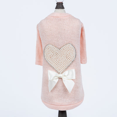 Pearl Heart Dog Sweater