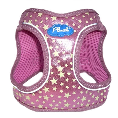 Pink Plush Step In Vest Glitter Glow Harness