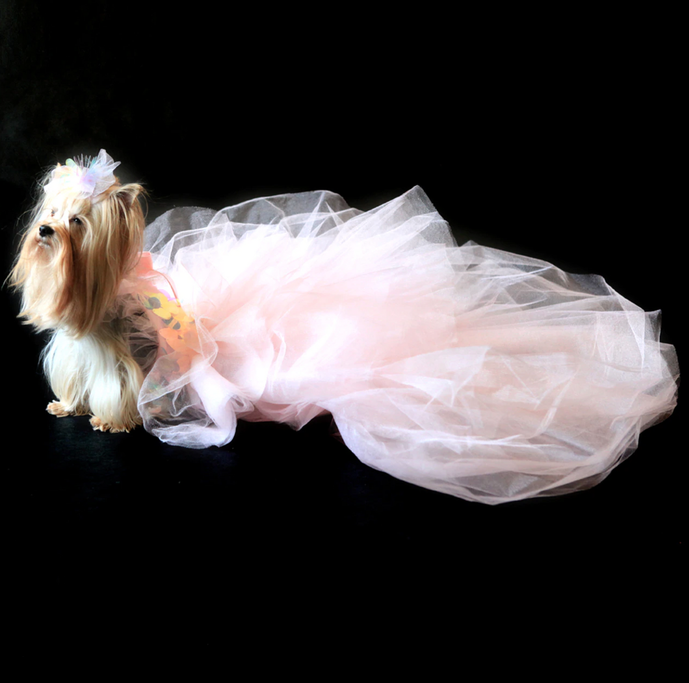Pastel Pink Tulle and Iridescent Sequin Party Dress - Size S (Custom Order Available)