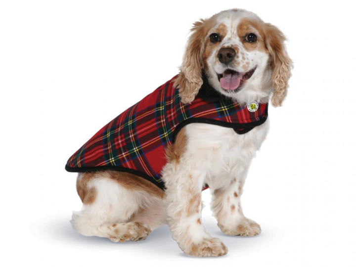 Fleece Lined Coat - Red Plaid