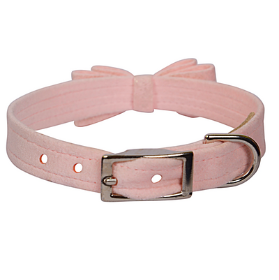 Puppy Pink Glitzerati Big Bow Collar