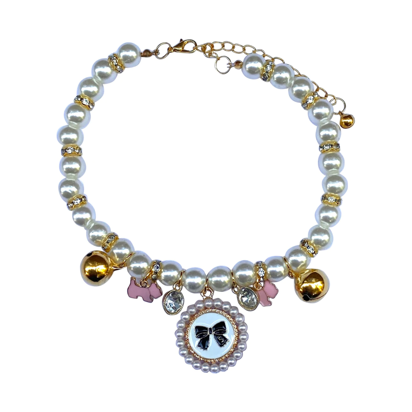 Pearl Charm Necklace with Terrier
