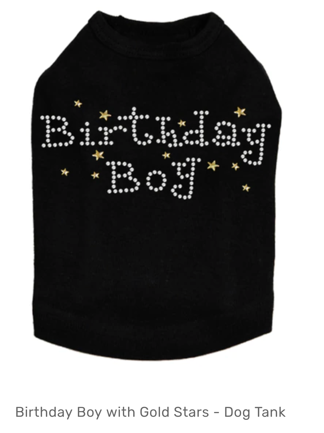 Birthday Boy with Gold Stars - Dog Tank - Choose Color
