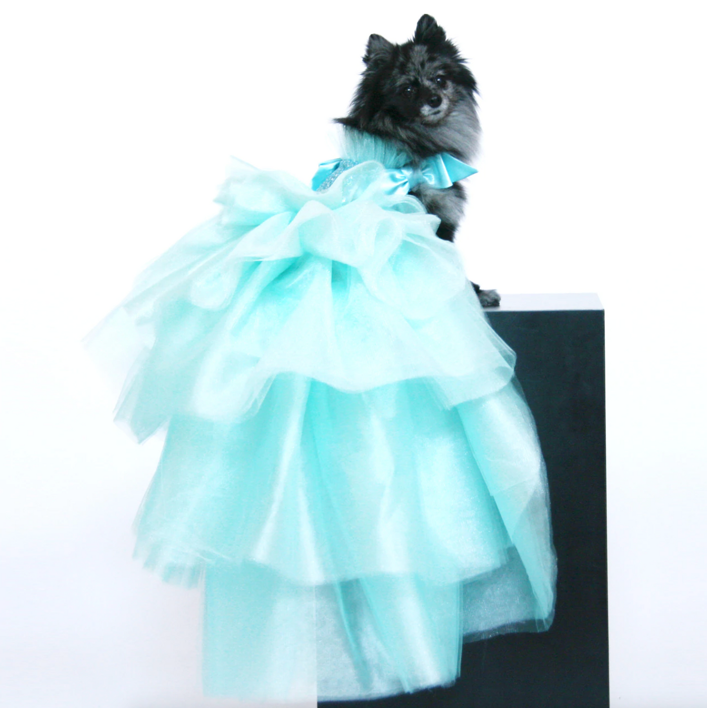 Aqua Tulle and Sequin Party Dress - Size S (Custom Order Available)