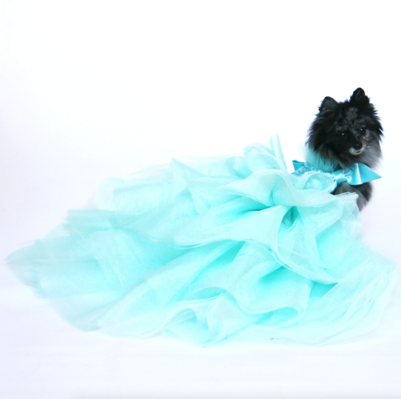 Aqua Tulle and Sequin Party Dress - Size S (Custom Order Available)